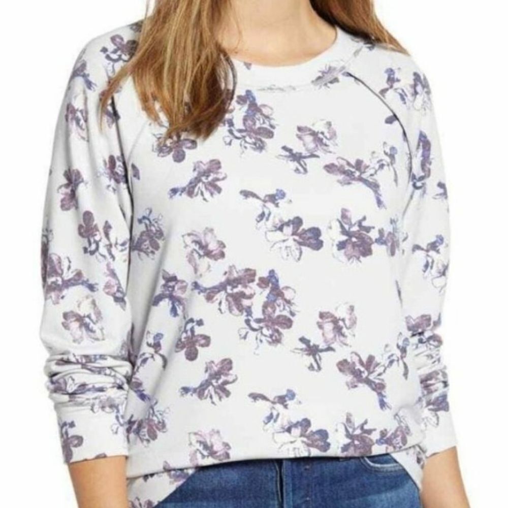 Caslon Womens Cozy Print Lena Floral Sweatshirt Size XS NEW